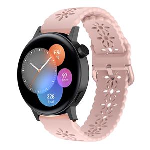 Strap-it Huawei Watch GT 3 42mm siliconen bandje met patroon (roze)