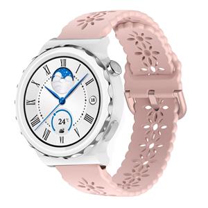 Strap-it Huawei Watch GT 3 Pro 43mm siliconen bandje met patroon (roze)