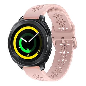 Strap-it Samsung Gear Sport siliconen bandje met patroon (roze)