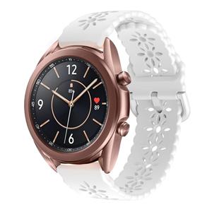 Strap-it Samsung Galaxy Watch 3 41mm siliconen bandje met patroon (wit)