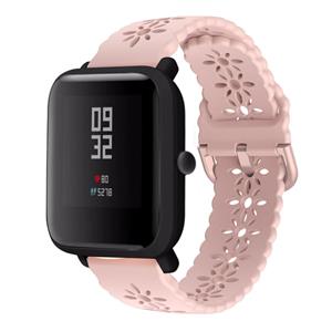 Strap-it Xiaomi Amazfit Bip siliconen bandje met patroon (roze)