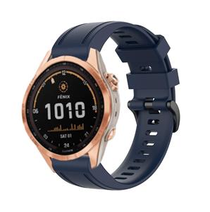 Strap-it Garmin Fenix 7s siliconen bandje (donkerblauw)