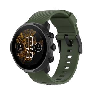 Strap-it Suunto 7 siliconen bandje (legergroen)