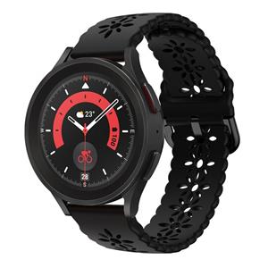 Strap-it Samsung Galaxy Watch 5 Pro siliconen bandje met patroon (zwart)