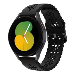 Strap-it Samsung Galaxy Watch 5 40mm siliconen bandje met patroon (zwart)