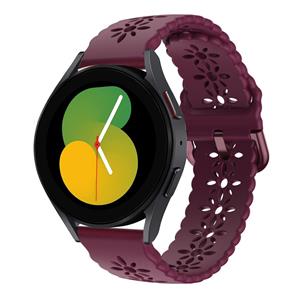 Strap-it Samsung Galaxy Watch 5 40mm siliconen bandje met patroon (bordeaux)