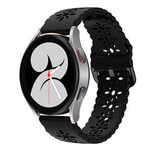 Strap-it Samsung Galaxy Watch 4 40mm siliconen bandje met patroon (zwart)