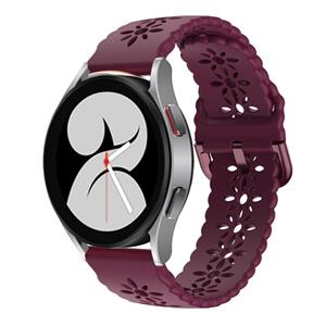 Strap-it Samsung Galaxy Watch 4 40mm siliconen bandje met patroon (bordeaux)