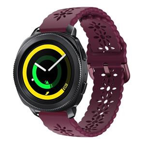 Strap-it Samsung Gear Sport siliconen bandje met patroon (bordeaux)