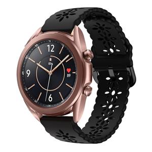 Strap-it Samsung Galaxy Watch 3 41mm siliconen bandje met patroon (zwart)