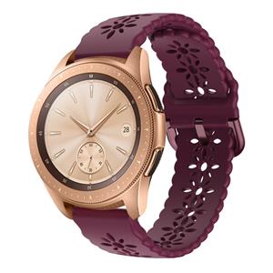 Strap-it Samsung Galaxy Watch 42mm siliconen bandje met patroon (bordeaux)