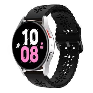 Strap-it Samsung Galaxy Watch 5 44mm siliconen bandje met patroon (zwart)