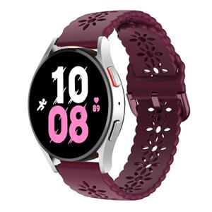 Strap-it Samsung Galaxy Watch 5 44mm siliconen bandje met patroon (bordeaux)