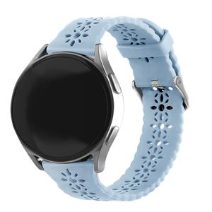 Strap-it Xiaomi Amazfit GTR 42mm siliconen bandje met patroon (mist blauw)