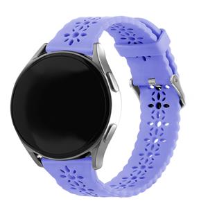 Strap-it Samsung Galaxy Watch Active siliconen bandje met patroon (lila)