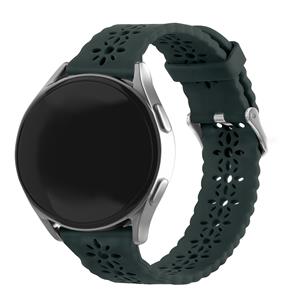 Strap-it Samsung Galaxy Watch Active siliconen bandje met patroon (dennengroen)