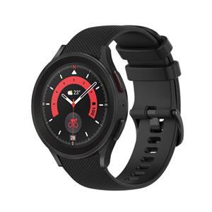 Strap-it Samsung Galaxy Watch 5 Pro luxe siliconen bandje (zwart)