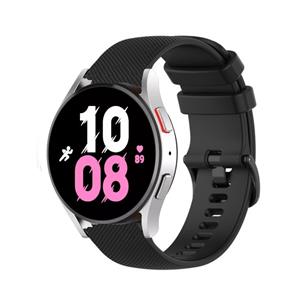 Strap-it Samsung Galaxy Watch 5 - 44mm luxe siliconen bandje (zwart)