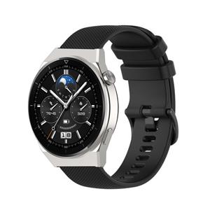 Strap-it Huawei Watch GT 3 Pro 46mm Luxe Siliconen bandje (zwart)