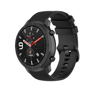 Strap-it Xiaomi Amazfit GTR Luxe Siliconen bandje (zwart)