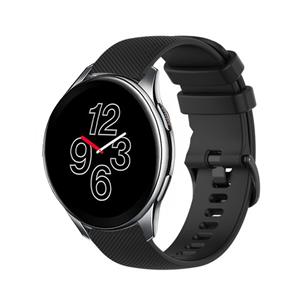 Strap-it OnePlus Watch luxe siliconen bandje (zwart)