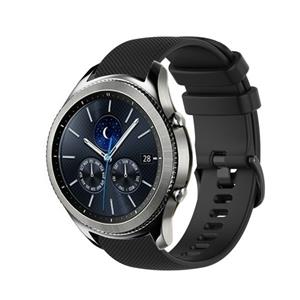 Strap-it Samsung Gear S3 luxe siliconen bandje (zwart)