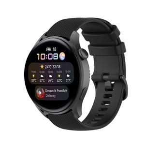 Strap-it Huawei Watch 3 (Pro) luxe siliconen bandje (zwart)