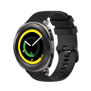 Strap-it Samsung Gear Sport Luxe Siliconen bandje (zwart)