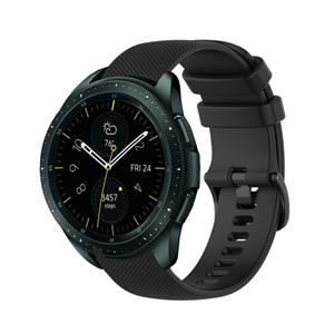 Strap-it Samsung Galaxy Watch 42mm Luxe Siliconen bandje (zwart)