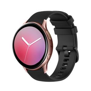 Strap-it Samsung galaxy watch Active Luxe Siliconen bandje (zwart)