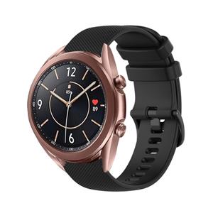 Strap-it Samsung Galaxy Watch 3 41mm Luxe Siliconen bandje (zwart)