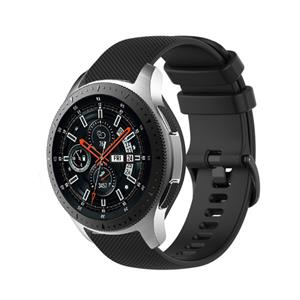 Strap-it Samsung Galaxy Watch 46mm luxe siliconen bandje (zwart)