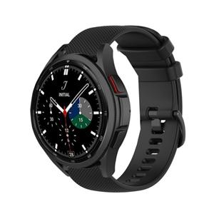 Strap-it Samsung Galaxy Watch 4 Classic 46mm Luxe Siliconen bandje (zwart)