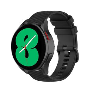 Strap-it Samsung Galaxy Watch 4 44mm Luxe Siliconen bandje (zwart)