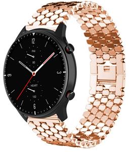 Strap-it Amazfit GTR 2 stalen vis band (rosé goud)