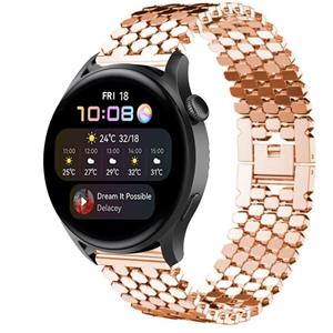 Strap-it Huawei Watch 3 (Pro) stalen vis band (rosé goud)