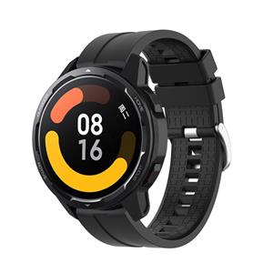 Strap-it Xiaomi Watch S1 extreme silicone band (zwart)