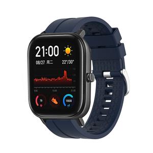 Strap-it Xiaomi Amazfit GTS extreme silicone band (donkerblauw)