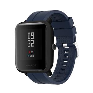 Strap-it Xiaomi Amazfit Bip extreme silicone band (donkerblauw)