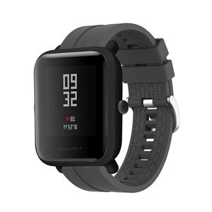 Strap-it Xiaomi Amazfit Bip extreme silicone band (donkergrijs)