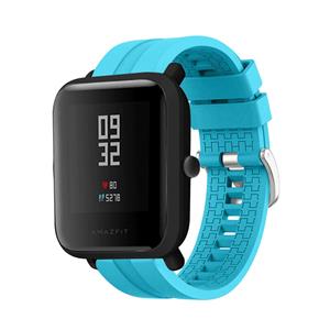 Strap-it Xiaomi Amazfit Bip extreme silicone band (lichtblauw)