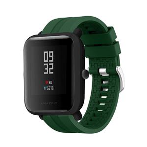 Strap-it Xiaomi Amazfit Bip extreme silicone band (legergroen)