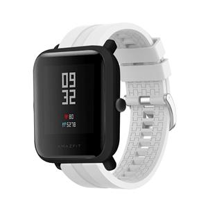 Strap-it Xiaomi Amazfit Bip extreme silicone band (wit)