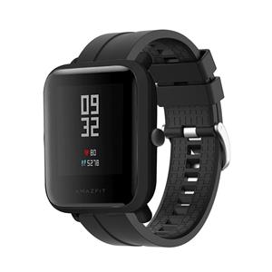 Strap-it Xiaomi Amazfit Bip extreme silicone band (zwart)