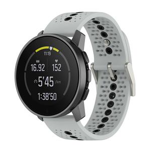 Strap-it Suunto 9 Peak siliconen bandje (grijs/zwart)