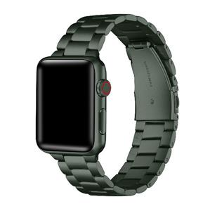 Strap-it Apple Watch stalen band (donkergroen)
