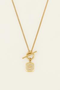 Sunchasers ketting met slotje&smiley strass bedel