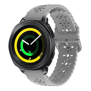 Strap-it Samsung Gear Sport siliconen bandje met patroon (grijs)