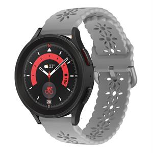 Strap-it Samsung Galaxy Watch 5 Pro siliconen bandje met patroon (grijs)