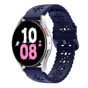 Strap-it Samsung Galaxy Watch 5 44mm siliconen bandje met patroon (donkerblauw)